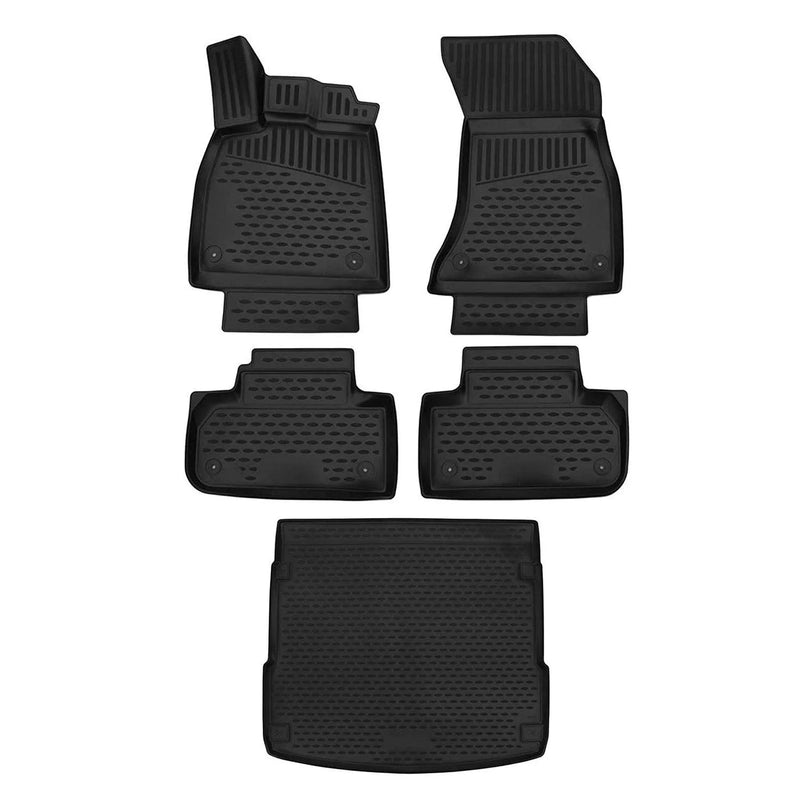 Custom Floor Mats & Cargo Liners for Audi Q5 2018-2024 Black 5 Pcs - OMAC USA