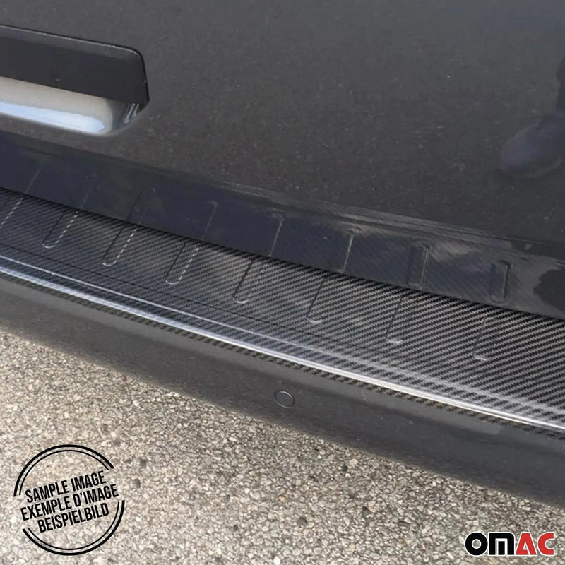 Rear Bumper Sill Cover Protector Guard for Fiat 500 2009-2019 Carbon Fiber - OMAC USA