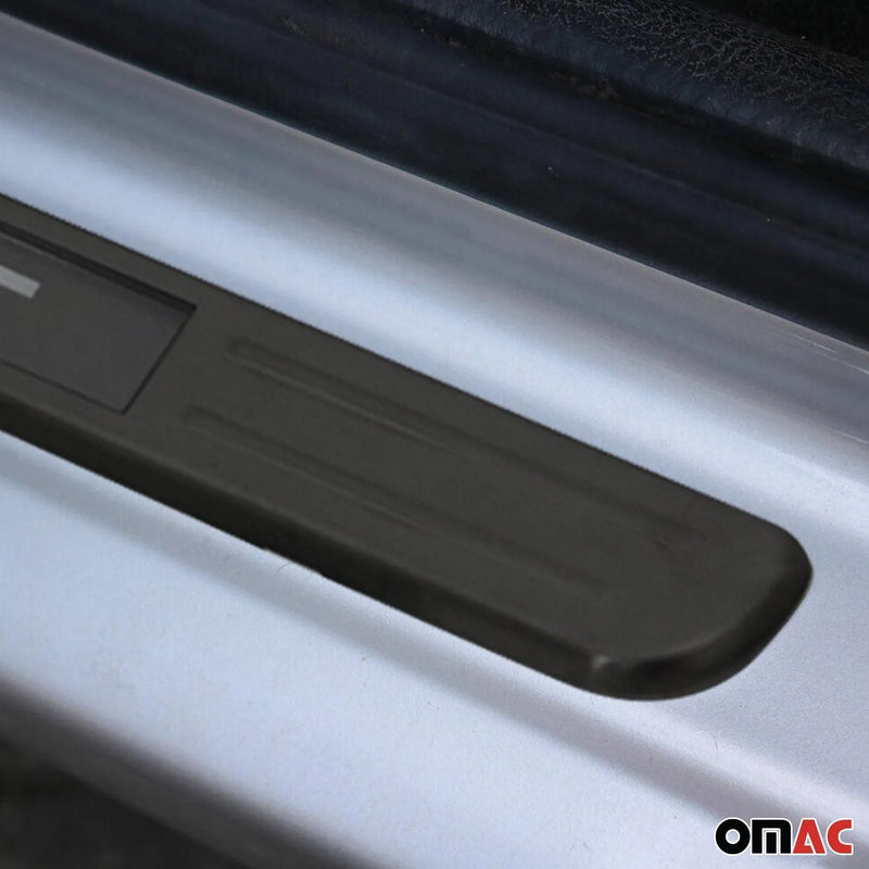 Door Sill Scuff Plate Illuminated for Toyota Brushed Steel Dark 4 Pcs