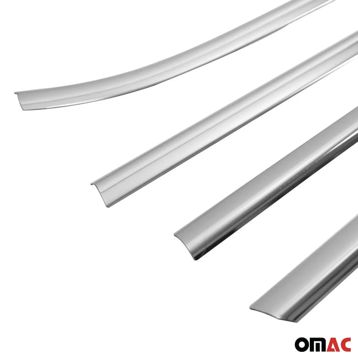 Window Molding Trim Streamer for Hyundai Elantra GT 2013-2017 Steel Silver 4 Pcs