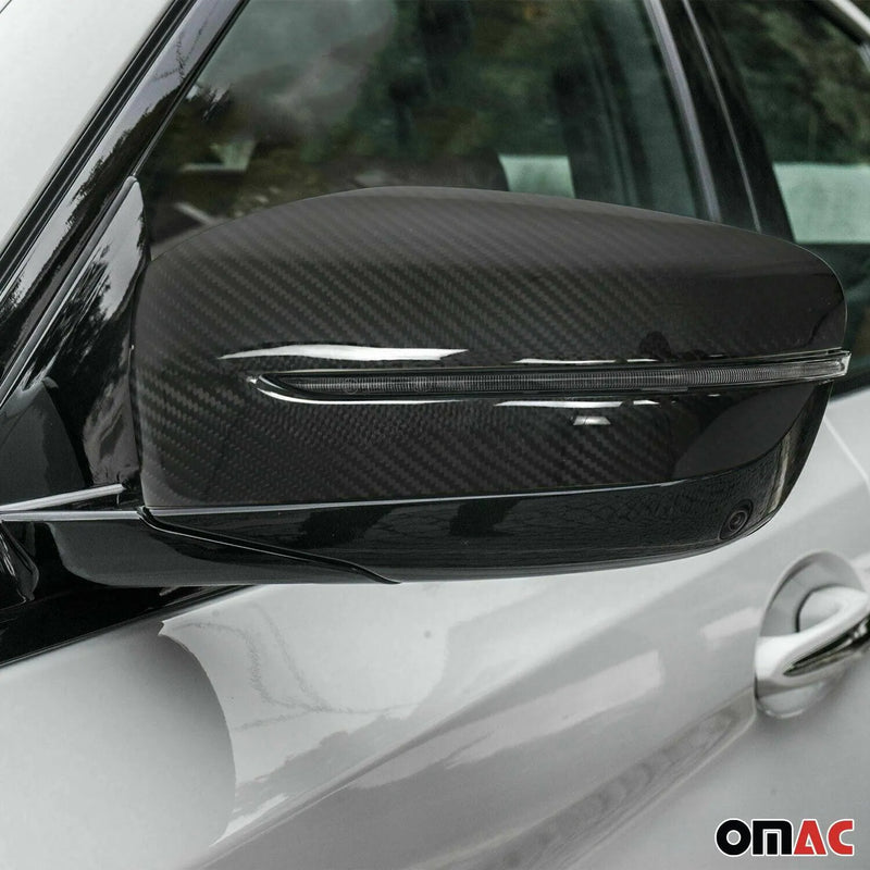 Side Mirror Cover Caps fits BMW 7 Series G11 Sedan 2016-2022 Carbon Fiber 2x