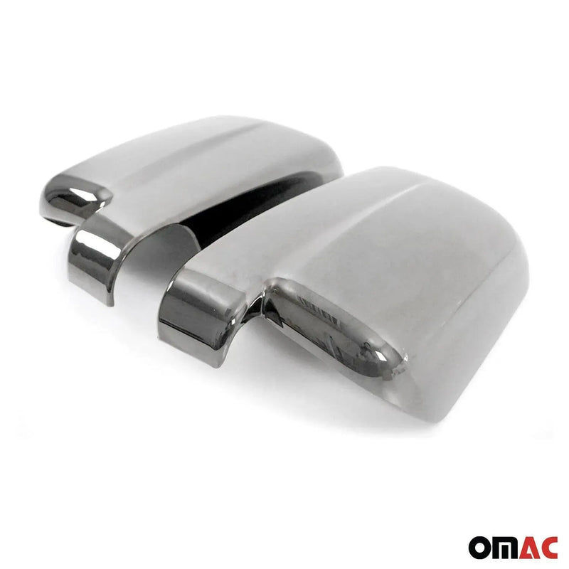 Side Mirror Cover Caps Fits Ford Transit Connect 2010-2013 Chrome Silver 2 Pcs - OMAC USA