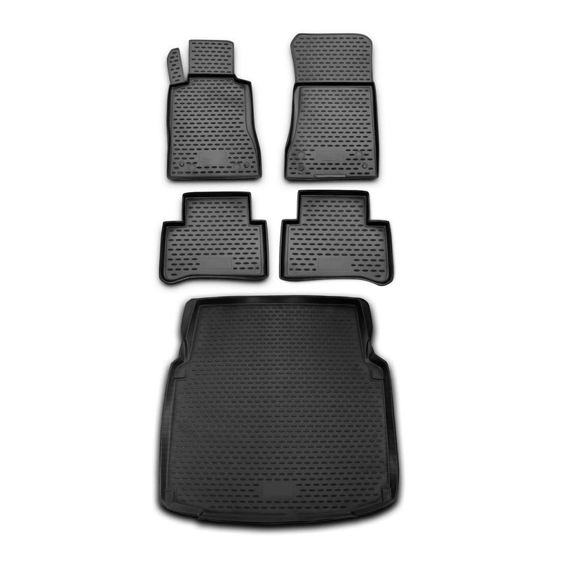 2008-2011 Mercedes CLS Class C219 Floor Mats & Cargo Liner Full Set All Weather Black