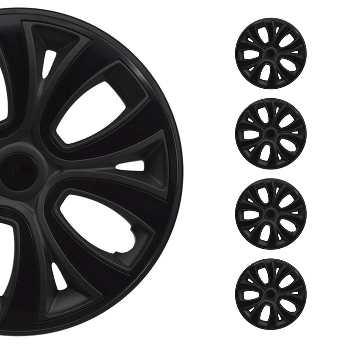 14" Wheel Covers Hubcaps R14 for Honda Black Matt Matte