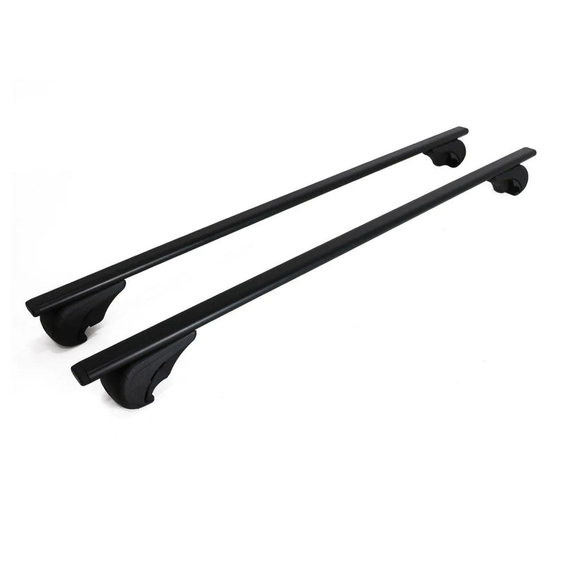 47" Roof Racks Cross Bars Luggage Carrier Durable Lockable Iron Black 2 Pcs