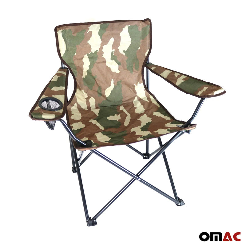 New Folding Camping Chair Beach Seat Fishing BBQ Picnic Outdoor with Cup Holder