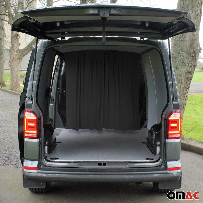 Cabin Divider Curtains Privacy Curtains for GMC Safari Black 2 Curtains