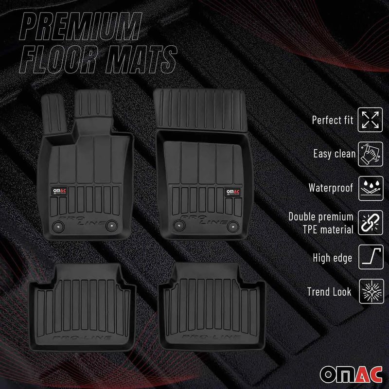 2017-2023 Porsche Panamera Premium Floor Mats Liners Full Set All Weather Heavy Duty