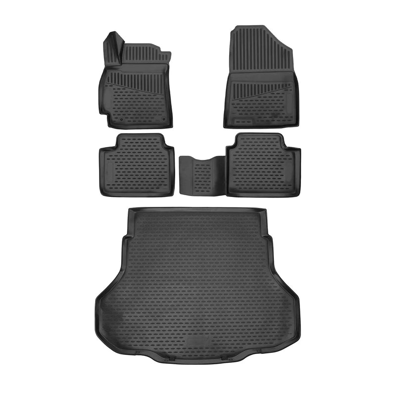 2021-2024 Hyundai Elantra Floor Mats & Cargo Liner Full Set All Weather Black