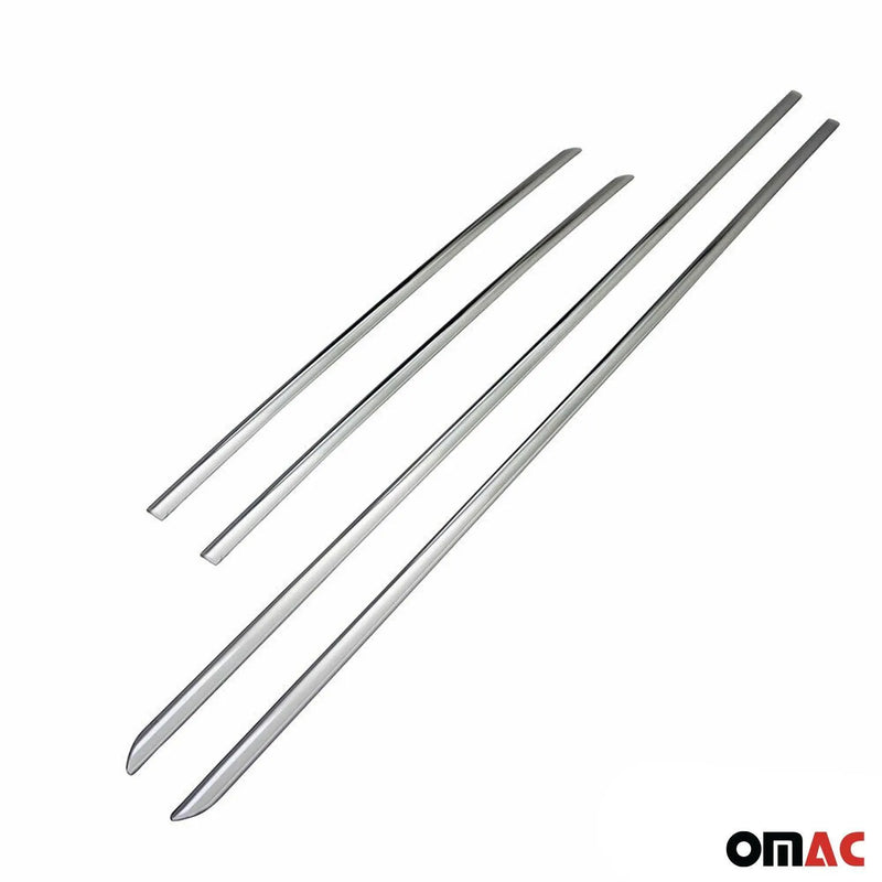 2010-2016 Audi A4 Side Door Molding Trim Skirt Garnish Steel Silver 4 Pcs