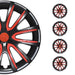 16" Wheel Covers Hubcaps for Nissan Versa Black Red Gloss - OMAC USA