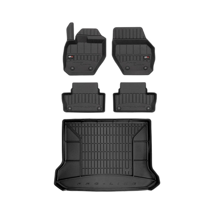 OMAC Premium Floor Mats & Cargo Liners for Volvo XC60 2010-2017 Black 5 Pcs