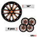 14" Wheel Covers Hubcaps for Toyota Camry Black Matt Orange Matte - OMAC USA