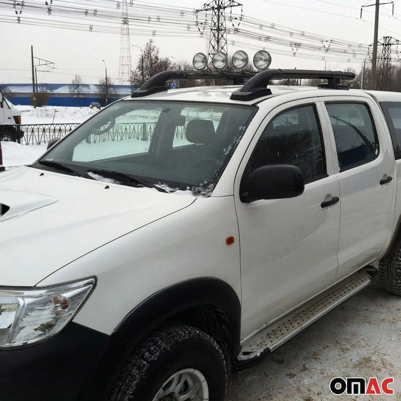 Top Roof Rack Side Rails for Nissan Frontier 1998-2004 Black Aluminium 4Pcs - OMAC USA