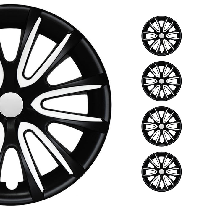 16" Wheel Covers Hubcaps for Toyota Prius Black Matt White Matte