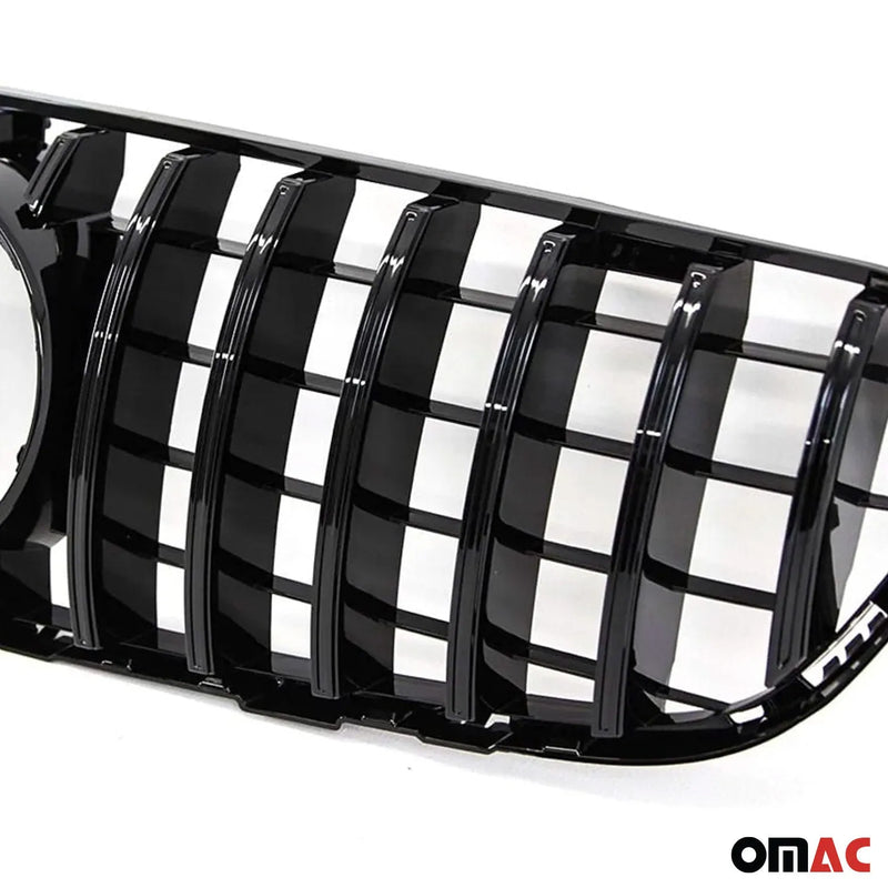 2016-2019 Mercedes GLC Class X253 GT R Front Grill Gloss Black W/ Camera Hole