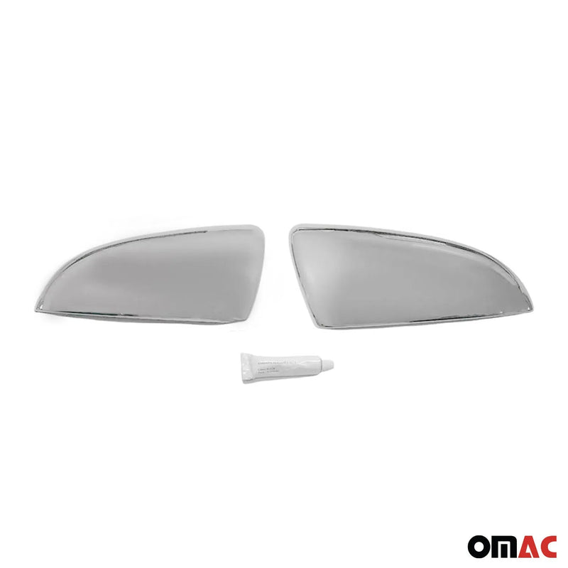 2014-2018 Kia Forte Side Mirror Cover Caps Steel Silver 2 Pcs