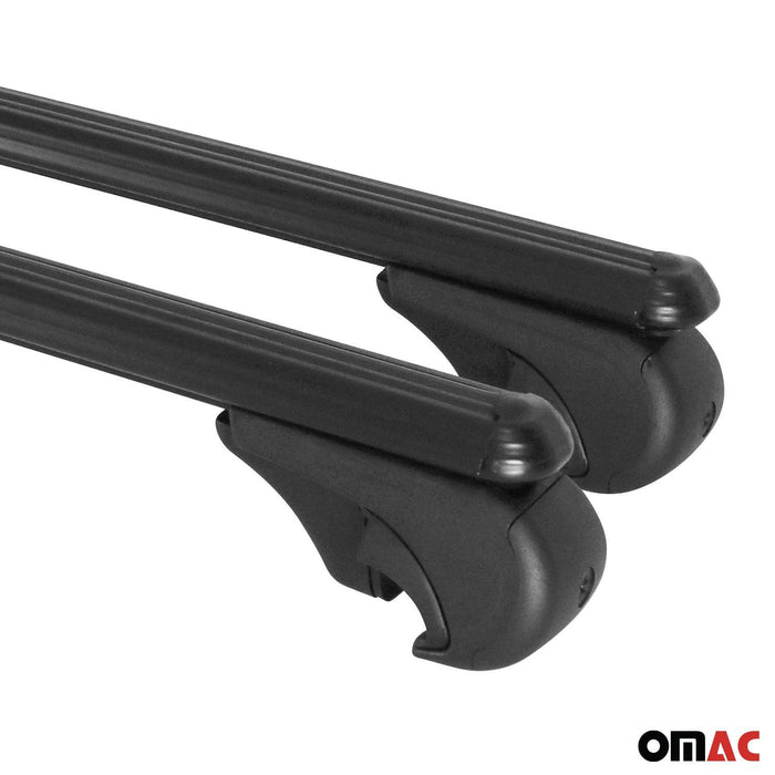 Roof Rack Cross Bars Carrier Rails for VW Golf SportWagen 2015-2019 Black - OMAC USA