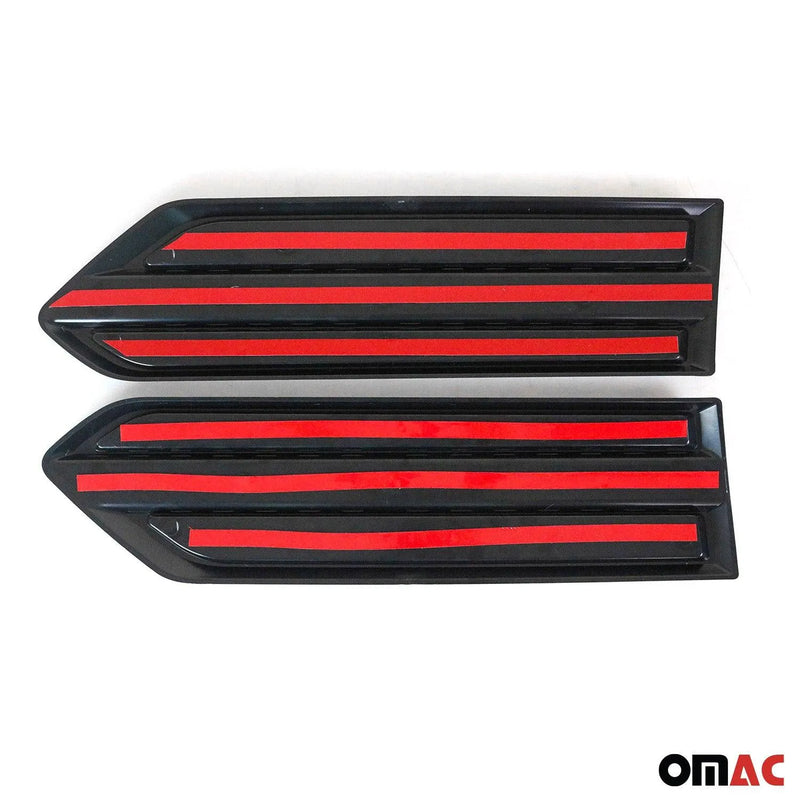 2016-2023 Fiat 500X Side Door Molding Trim Skirt Garnish ABS Black 2Pcs