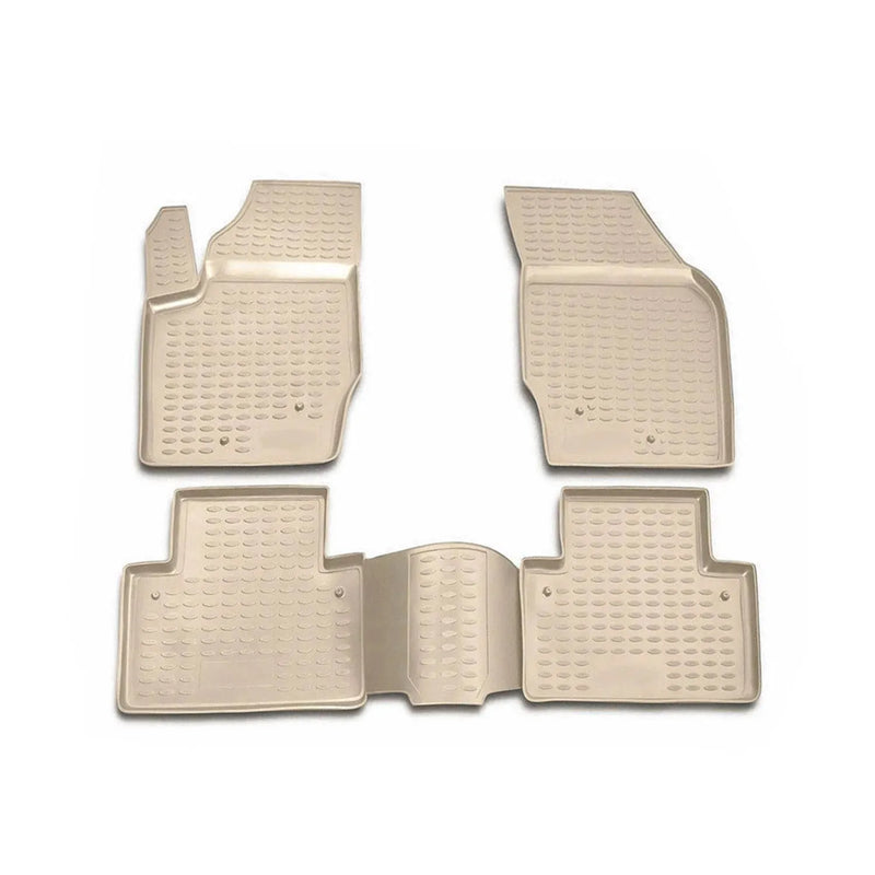 OMAC Floor Mats Liner for Volvo XC90 2003-2014 5 Seats Beige TPE All-Weather 4x - OMAC USA