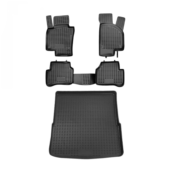 Custom Floor Mats & Cargo Liners for VW Passat B7 2012-2014 Sedan Black 5 Pcs