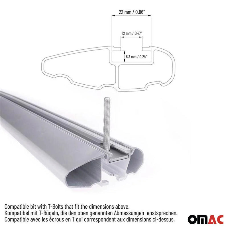 Load Stopper Roof Rack Cross Bar Adjustable Load Limiter 4x