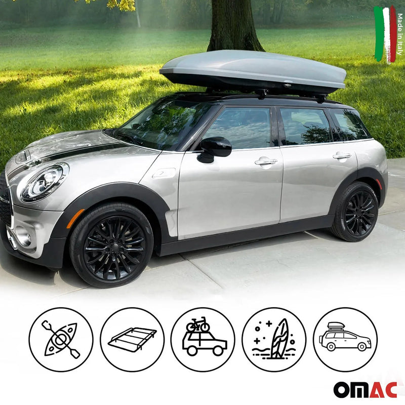 Roof Rack Cross Bars Luggage Carrier Aluminum Black 2 Pcs