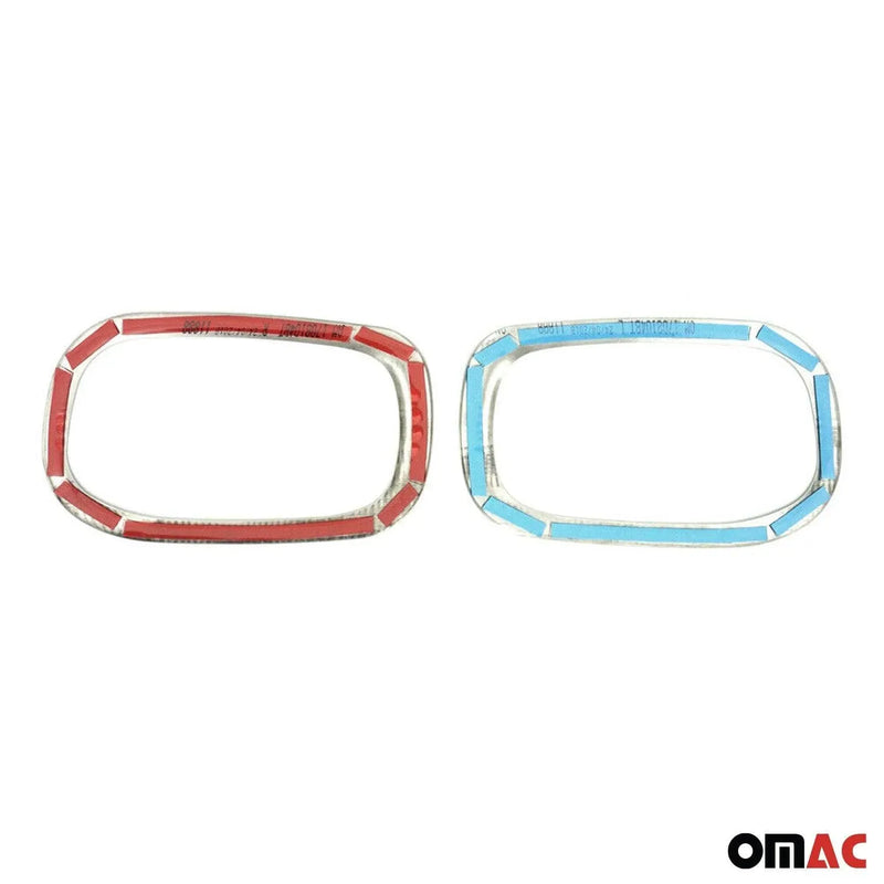 Rear Reflector Lamp Rim Frame for Jeep Renegade 2015-2023 Brushed Dark Steel - OMAC USA