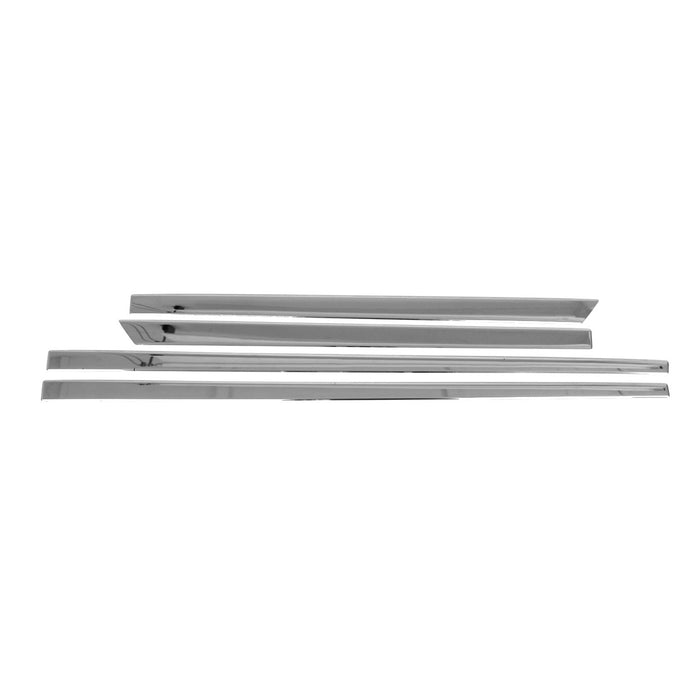 Side Door Molding Trim Skirt Garnish for Audi A7 2019-2024 Steel Silver 4 Pcs