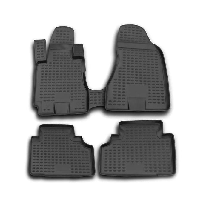 OMAC Floor Mats Liner for Hyundai Tucson 2005-2009 Black TPE All-Weather 4 Pcs