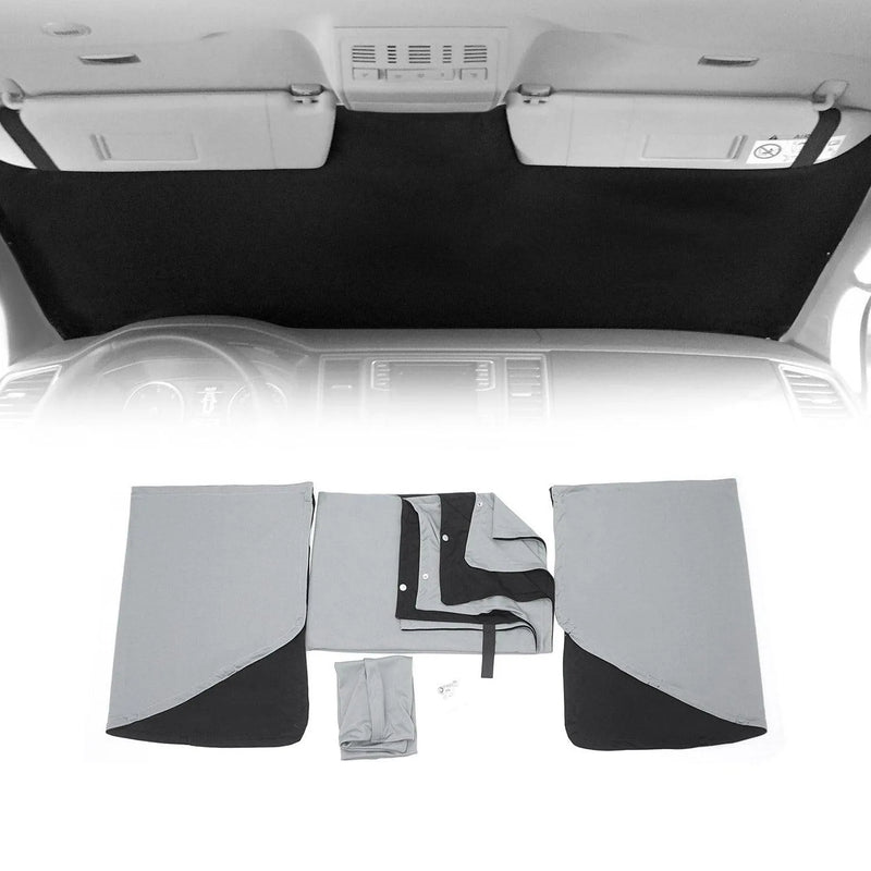 2015-2024 Ford Transit Magnetic Window Curtains UV Protection Grey Black 3Pcs