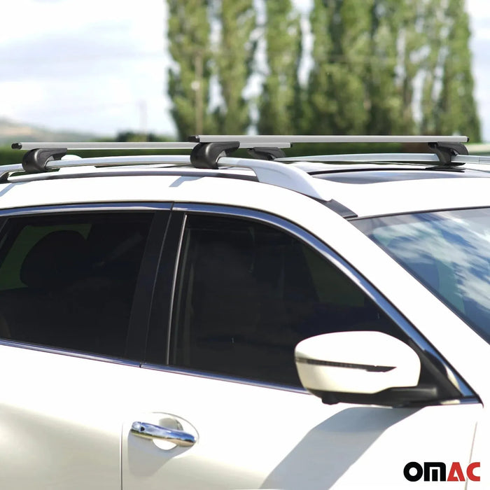 Roof Racks Cross Bars Luggage Carrier Durable for Toyota RAV4 2001-2005 Gray 2x