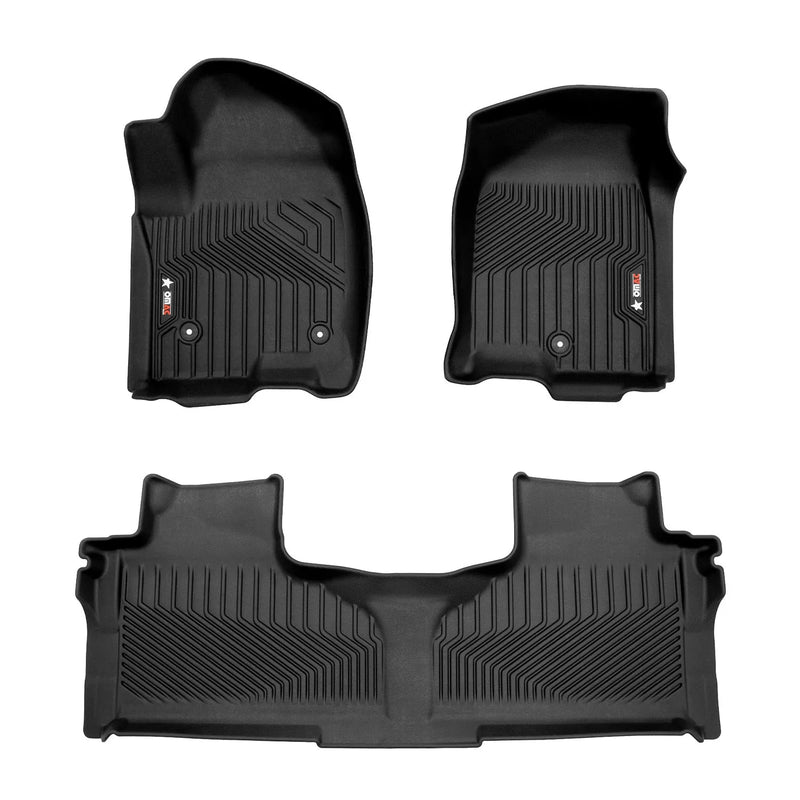 2021-2024 Cadillac Escalade Premium Floor Mats Liners First and Second Row Set Black