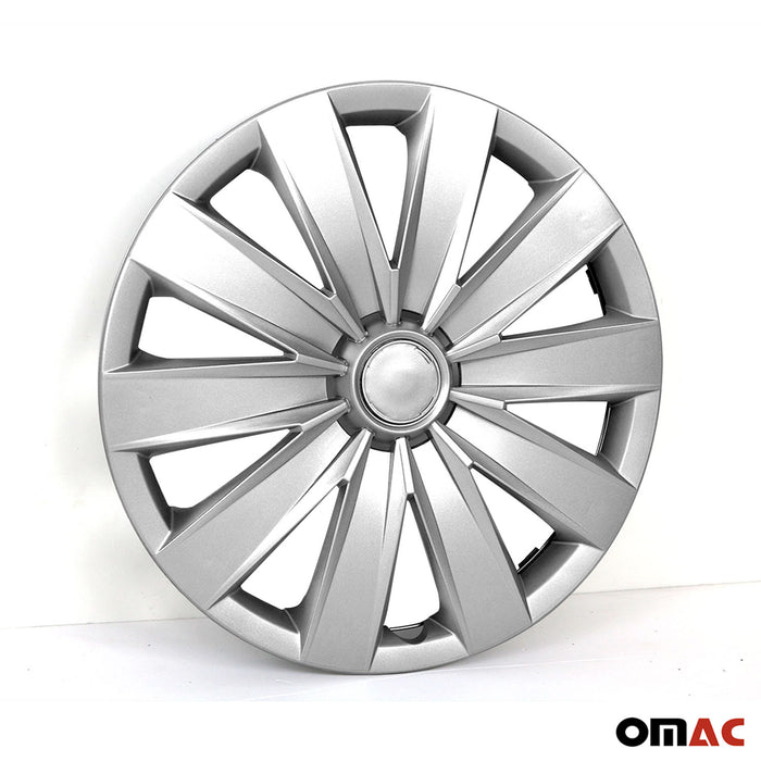 16" Wheel Covers Hubcaps 4Pcs for Kia Silver Gray Gloss