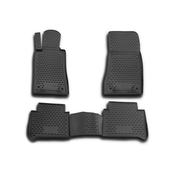 OMAC Floor Mats Liner for Mercedes E Class W211 S211 2004-2009 TPE Black 4x