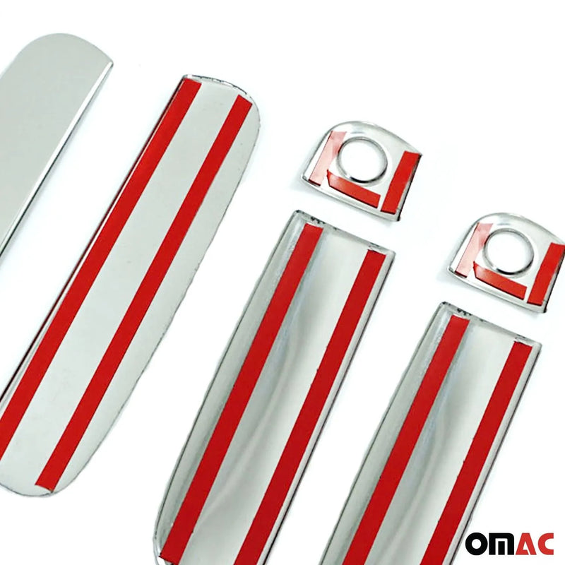 Car Door Handle Cover Protector for Audi A3 1996-2003 Steel Chrome 6 Pcs - OMAC USA