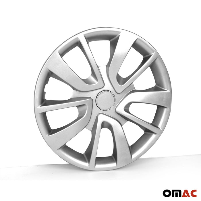 15 Inch Wheel Rim Covers Hub Caps fits Nissan Versa ABS Gray 4Pcs