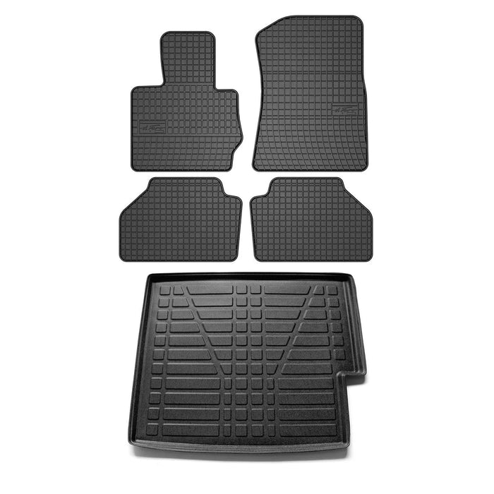 Floor Mats Cargo Liner Set for BMW X3 F25 2011-2017 Black All-Weather TPE