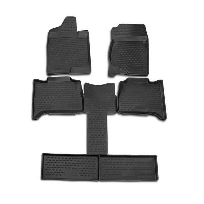 OMAC Floor Mats Liner for Chevrolet Suburban 2007-2014 Black TPE All-Weather 6x