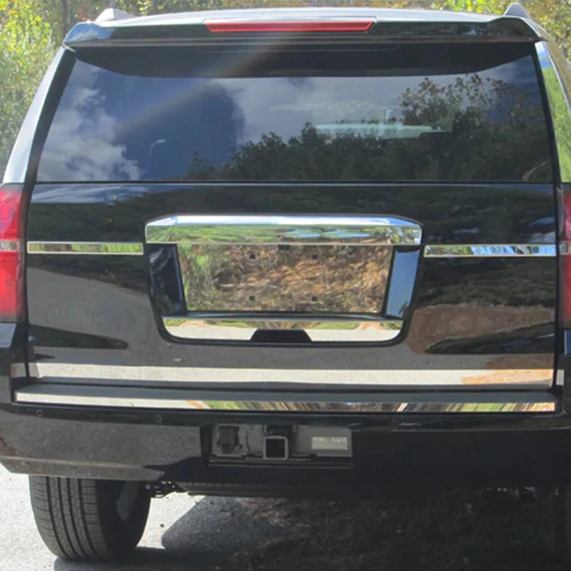 2015-2020 Chevrolet Suburban Stainless Rear License Trim 2Pc