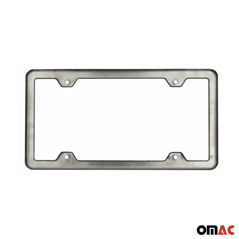 NEW YORK Print License Plate Frame Chrome Stainless Steel 2 Pcs.