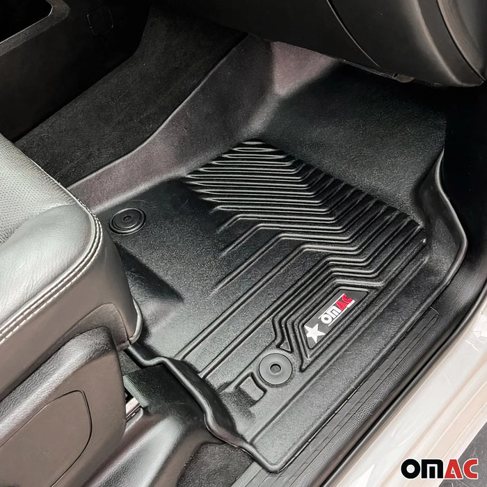 OMAC Premium Floor Mats Liner for GMC Sierra 1500 Silverado Double Cab 2014-18