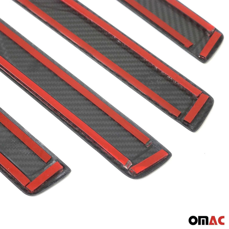 Door Sill Scuff Plate Scratch Protector for GMC Carbon Fiber Edition 4 Pcs