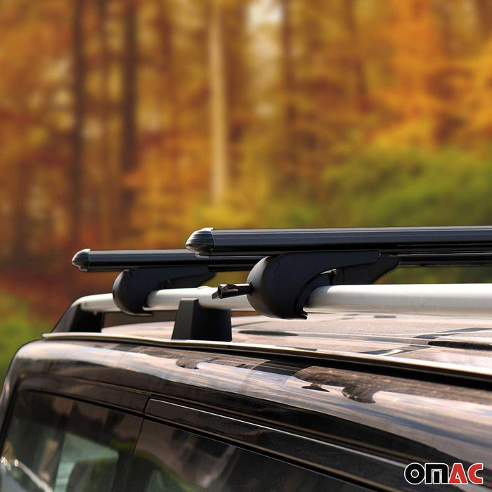 Lockable Roof Rack Cross Bars Luggage Carrier for Lincoln MKX 2010-2015 Black - OMAC USA
