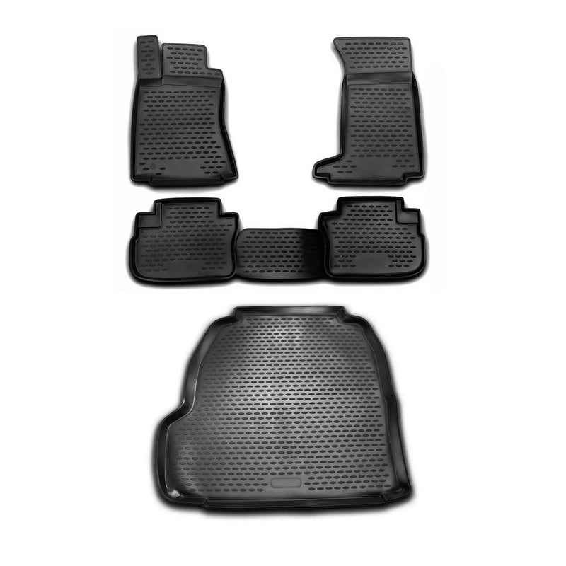 Custom Floor Mats & Cargo Liners for Cadillac CTS 2008-2013 Black 5 Pcs - OMAC USA